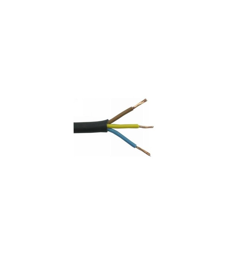 Cable manguera negra 3 x 1,5mm x metro (3 cables de 1,5mm)